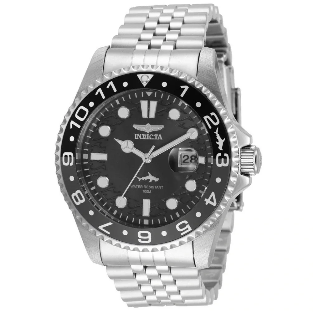 Invicta Pro Diver Heritage 35129 Men's 43mm Black Dial Steel Watch New Box